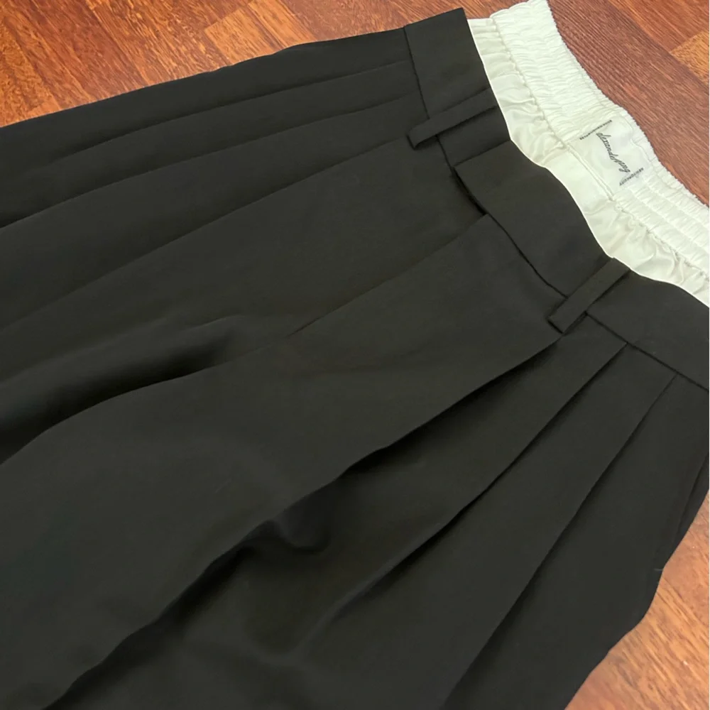 NWOT Alexander Wang Pre Styled Tailored Wool Culottes w/ Exposed Boxer Pants 00 - Picture 10 of 17